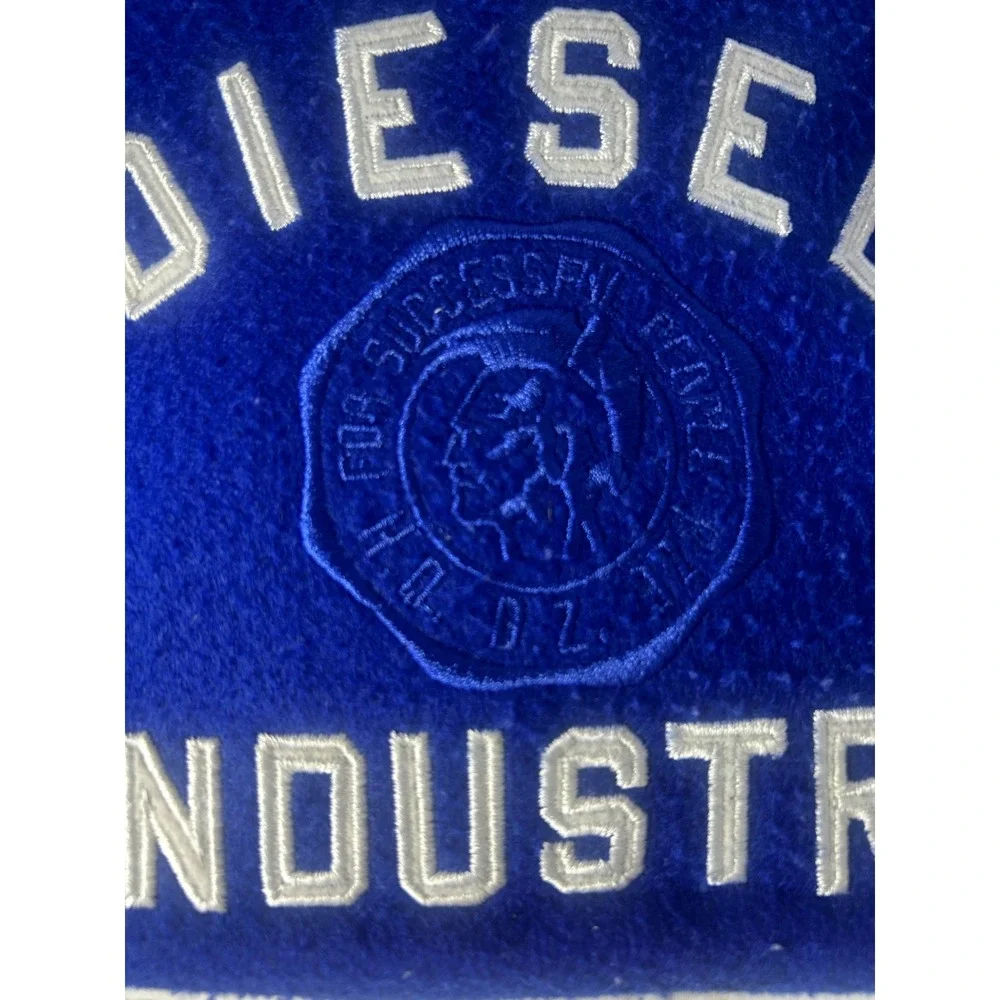 Diesel Industry Blue‎ Wool Blend Crossbody Bag Messenger Style